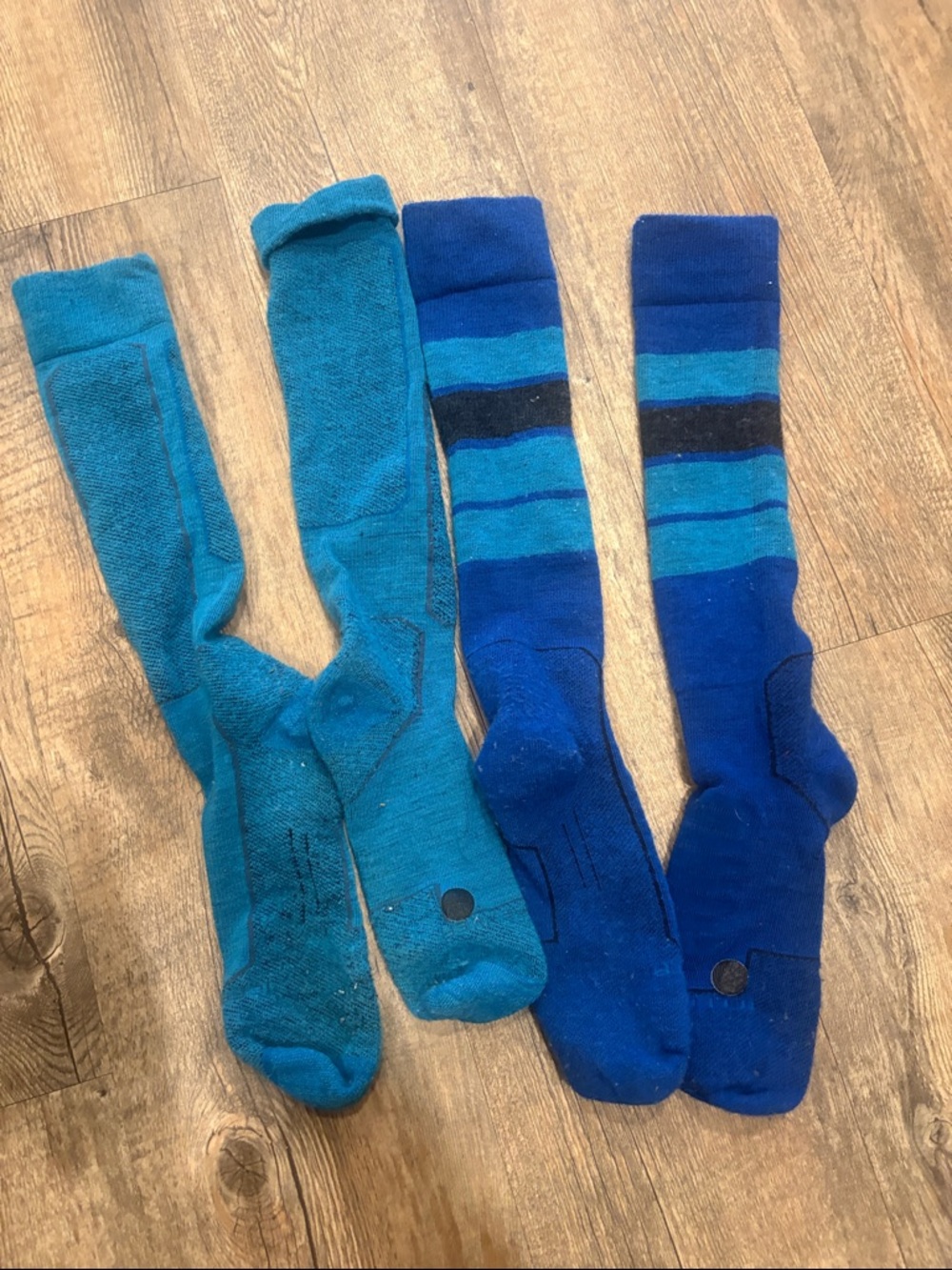 Icebreaker Men's Teal and Royal Blue Knee-High Athletic Socks - Pair